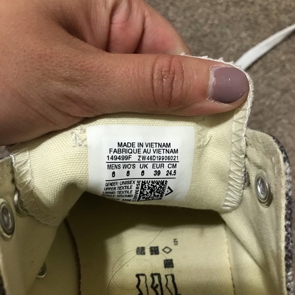 Purple Plaid Converse - Picture 4 of 5